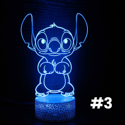 Lampka nocna 3D Stich